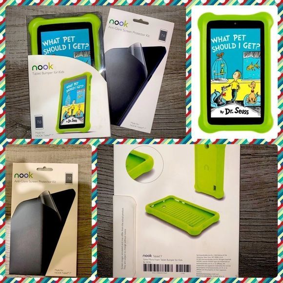 New in Box Nook Tablet Bumper/Case for kids w new screen protector - Picture 1 of 7